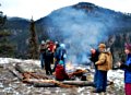 Fire at Bark Table