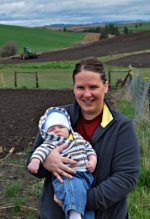 Mommy and Dylan on the Farm