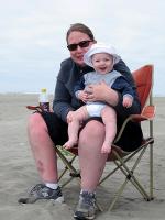 Dylan and Mom on the Beach