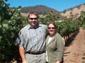 Nate & Rachel in the Grape Vines
