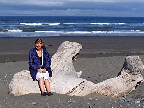 Ann on Driftwood