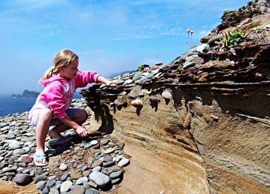 Ashley Picking Rocks