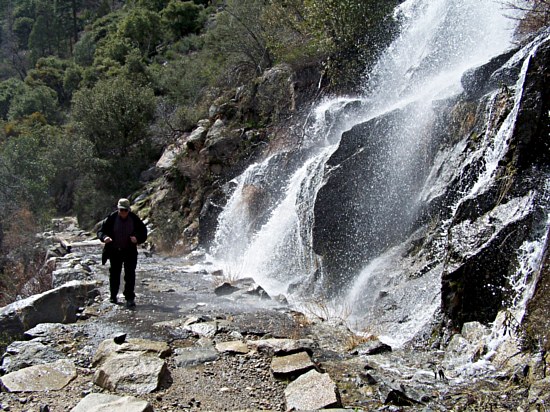 Hurrying Under the Falls