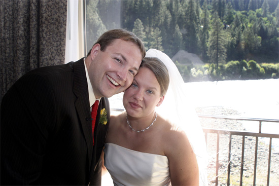 Bride & Groom Above the Ceremony