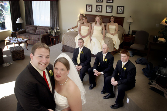 Bridal Party in the Bridal Suite